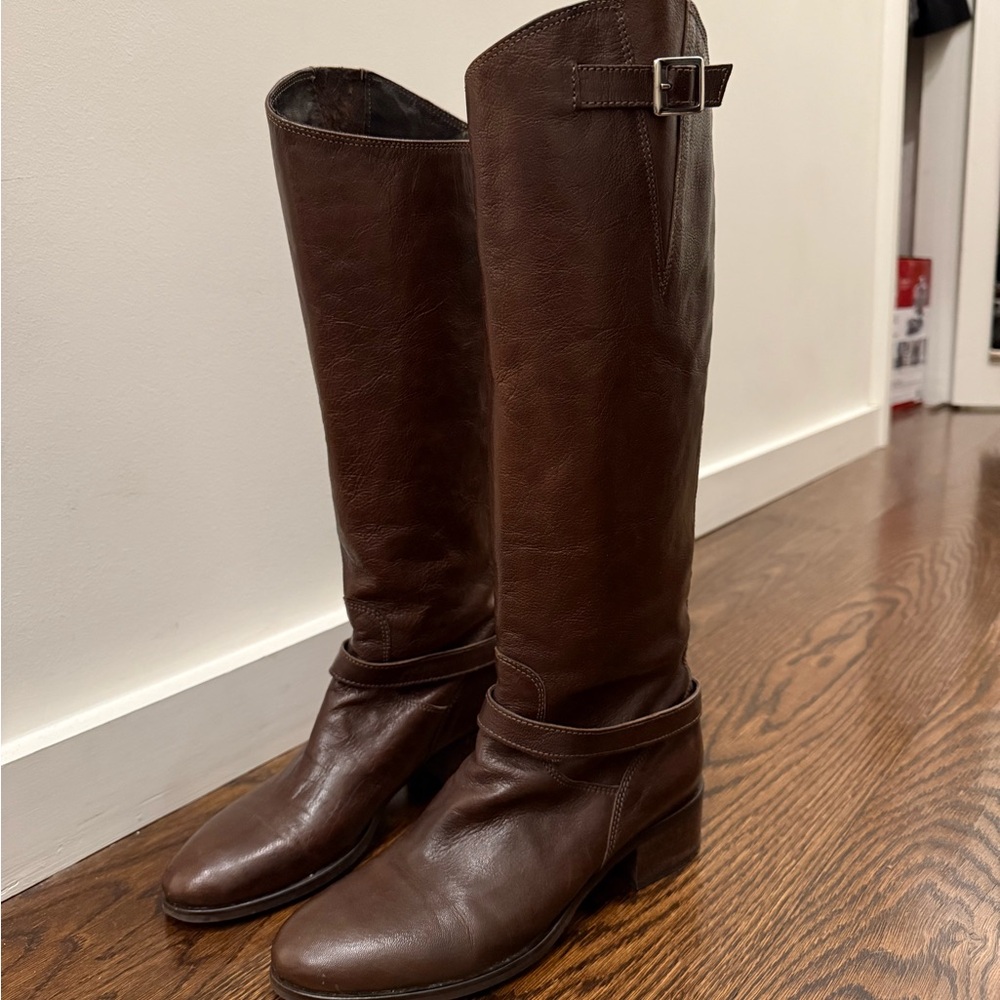 Brown Leather Riding Boots - Picture 5 of 8